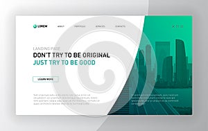 Landing page template for business