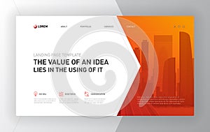 Landing page template for business