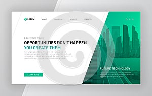 Landing page template for business