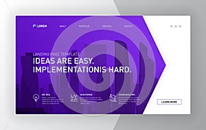 Landing page template for business