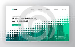 Landing page template for business