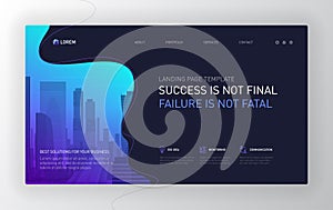 Landing page template for business