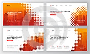 Landing page template for business, construction