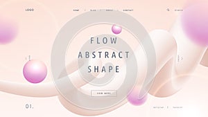 Landing page template for cosmetic brand and cosmetical tools. photo