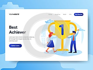 Landing page template of Office Best Achiever