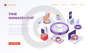 Landing page for time management