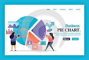 Landing page vector design of Business Diagram and Chart. Easy to edit and customize. Modern flat design concept of web page, webs