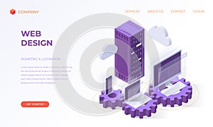 Landing page for web design and development