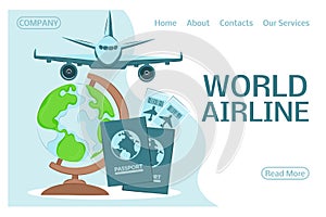 Landing page world airline