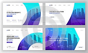 Landing pages templates set for business