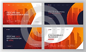 Landing pages templates set for business