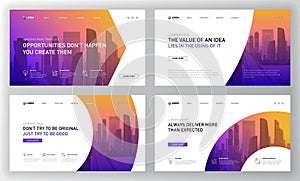 Landing pages templates set for business