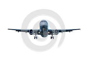 Landing passenger plane.