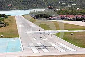 Landing at St. Barth airport