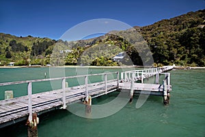 Landing stage in the Marlborough Sounds