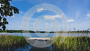 Landing stage with view to lake Krakower See