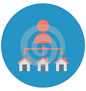 Landlord Color Vector icon which can be easily modified or edit