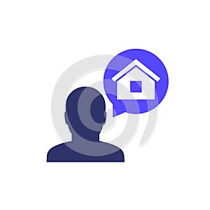 landlord icon on white, vector