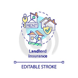 Landlord insurance concept icon