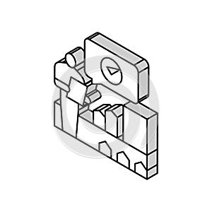 landlord property estate home isometric icon vector illustration