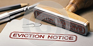 Landlord tenant law. Eviction notice