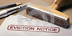 Landlord tenant law. Eviction notice photo
