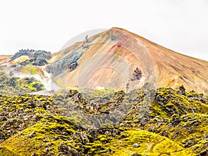 Landmannalaugar rainbow mountains in Fjallabak Nature Reserve, Iceland