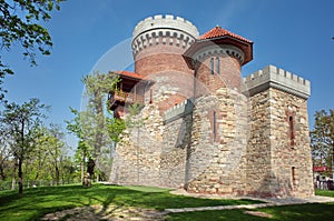 Landmark attraction in Bucharest, Romania. Vlad Tepes Castle - National Office for the Heroes Memory