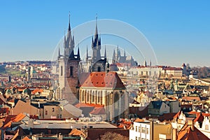 Landmark attraction in Prague: Catholic Church of Our Lady before Tyn - Czech Republic