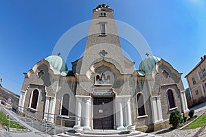 Landmark attraction in Veliko Tarnovo, Bulgaria. Cathedral of the Birth of the Mother of God