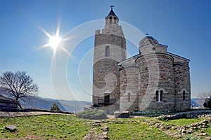 Landmark attraction in Veliko Tarnovo, Bulgaria. Patriarchal Cathedral of the Holy Ascension of God in Tsarevets fortress