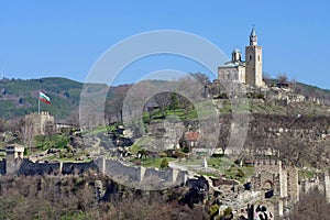 Landmark attraction in Veliko Tarnovo, Bulgaria. Tsarevets, medieval fortress