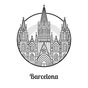 Landmark of Barcelona Icon