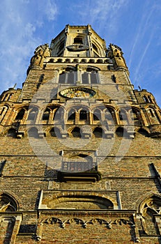 The landmark Belfry of Bruges, Belgium