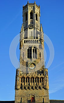 The landmark Belfry of Bruges, Belgium