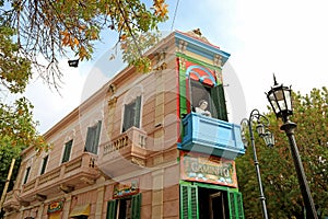 Landmark of the Caminito or Little Walkway in Spanish, Street Museum in La Boca Neighborhood of Buenos Aires, Argentina