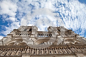 Landmark Gothic cathedral Notre-dame in Paris