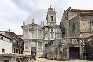 Landmark Gothic church facade of Saint Francis Igreja de Sao Francisco in Porto photo