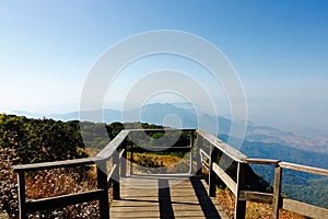 Landmark of Kew Mae Pan nature trail at Doi Inthanon natuonal park , Chaingmai , Thailand