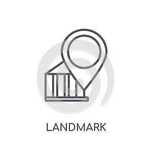 Landmark linear icon. Modern outline Landmark logo concept on wh