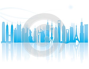 Landmark of modern city pattern