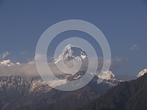 the landmark mountain of annapuna ; Nepal
