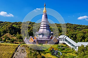 Landmark pagoda in doi Inthanon national park at Chiang mai.