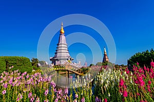 Landmark pagoda in doi Inthanon national park at Chiang mai.