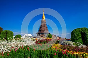 Landmark pagoda in doi Inthanon national park at Chiang mai.