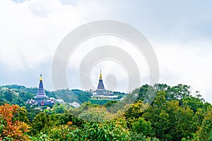 Landmark pagoda in doi Inthanon national park at Chiang Mai, Thailand