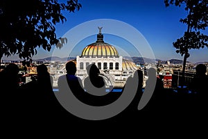 Landmark Palace of Fine Arts Palacio de Bellas Artes in Alameda Central Park near Mexico City Historic Center Zocalo