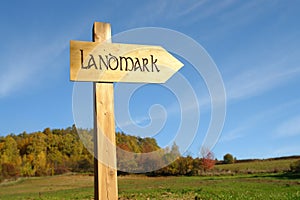 Landmark signpost