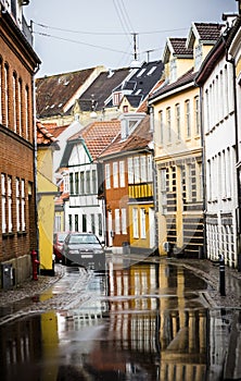 Landmark street in Aalborg