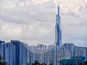 Landmark 81 and surrounding towers in HCMC Vietnam photo